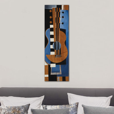 Blues Guitar by Liz Jardine - Wrapped Canvas Panoramic Print