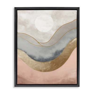 «Lunar Curves Landscape Floater Canvas» par Denise Dundon