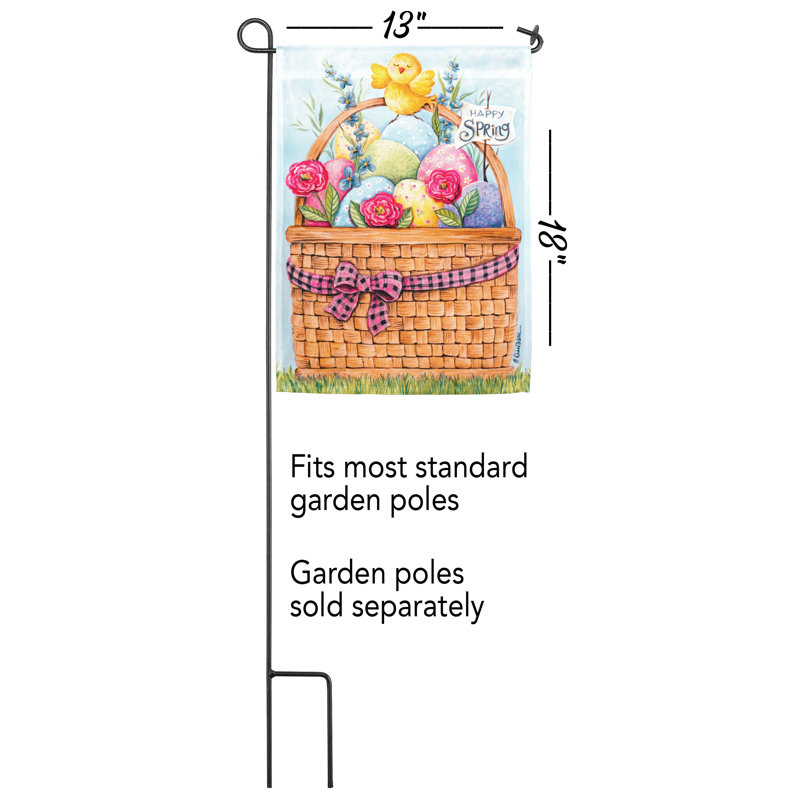 Drapeau de jardin en polyester Dajanee, 18 po x 13 po