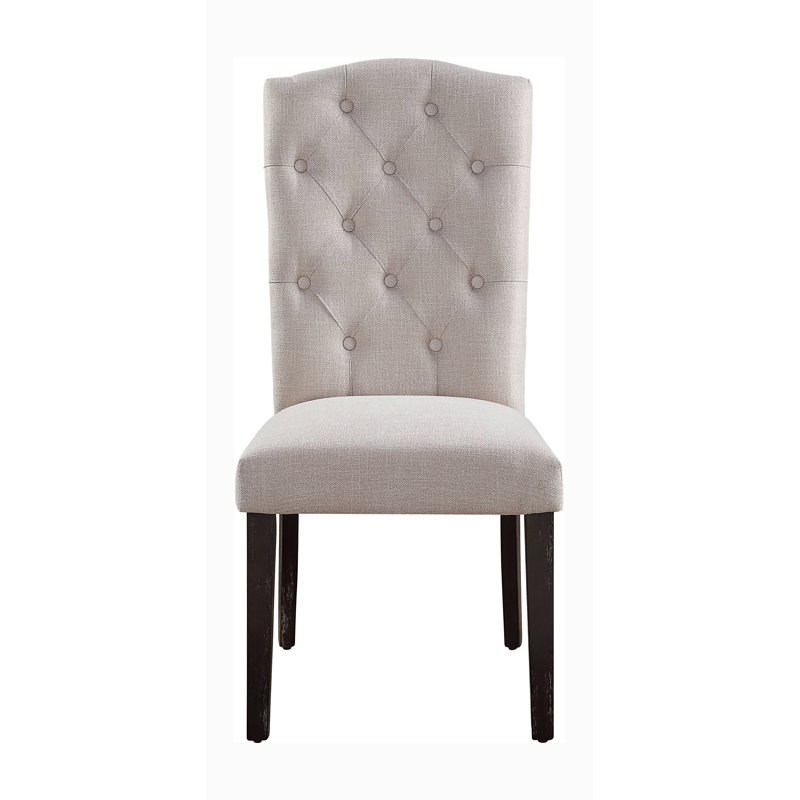 Chaise d'appoint rembourrée Arlethe en beige et espresso vieilli (ensemble de 2)