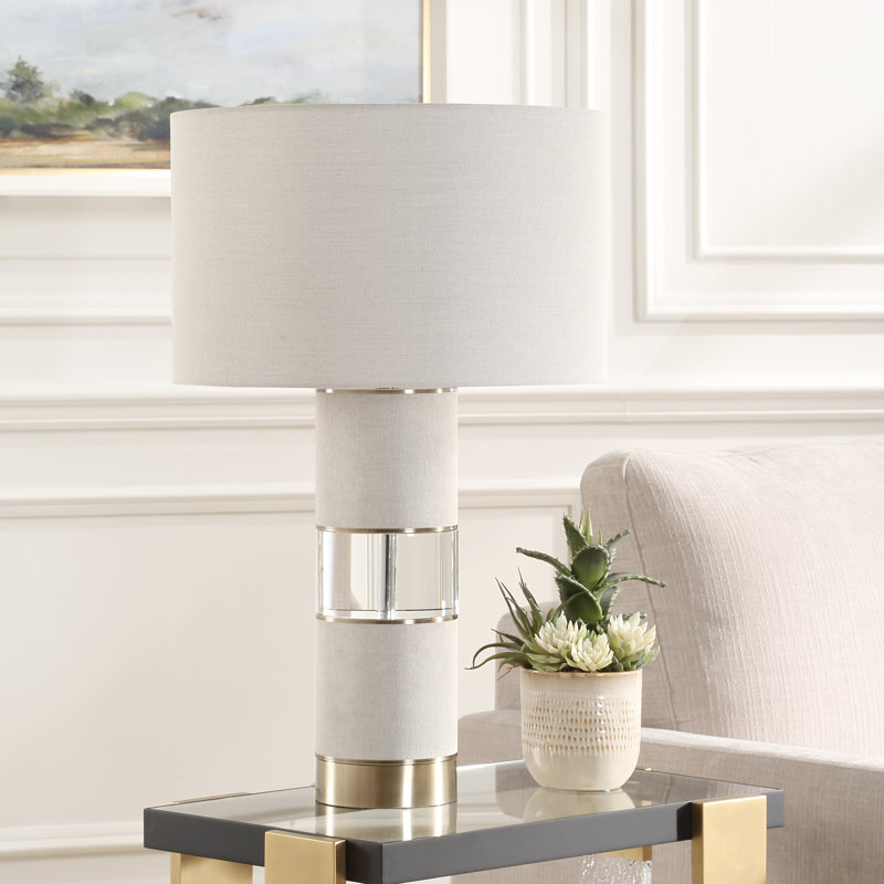 Lampe de table en lin Brayden Studio® Irmtraude