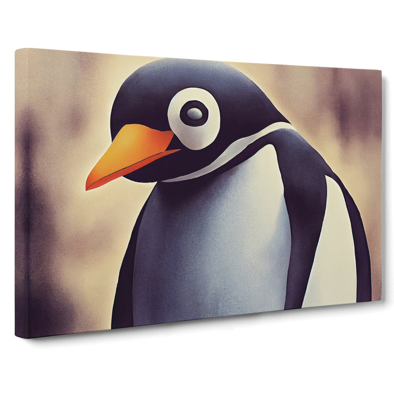 Penguin Portrait - Wrapped Canvas, 40cm H x 60cm W x 3cm D