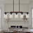 Linear Black Wooden Kitchen Island Pendant Light-403159131