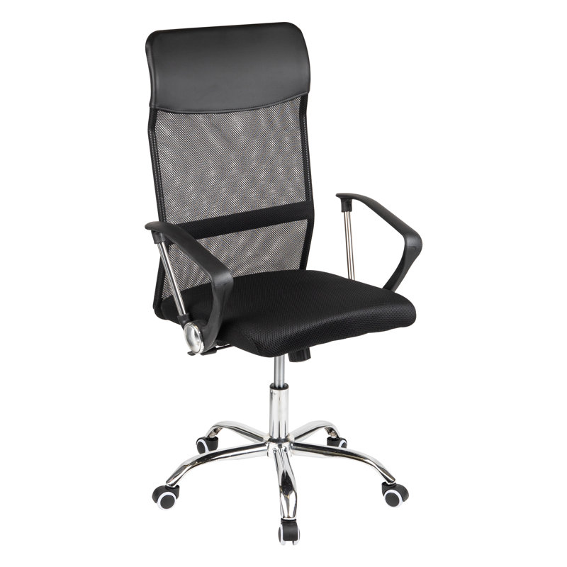  Chaise de bureau pivotante avec appui-tête, réglable en hauteur, L 25,5 po x l 21 po x H 42,5 à 47 po
