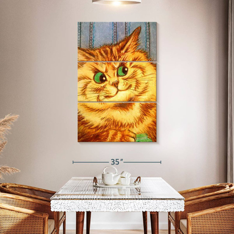 Brampt Quizzical Cat, 57" H x 36" W