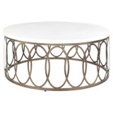 New Orleans Round Concrete Outdoor Coffee Table