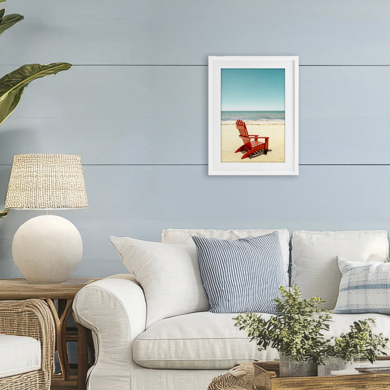 «Place For Dreams Beach», reproduction sous verre encadrée, design par Elena Chukhlebova, H 20 po x l 14 po