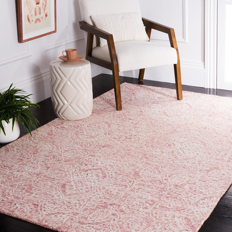 Tapis uni en laine et en coton touffeté à la main Irondale, Rectangle 8 pi x 10 pi