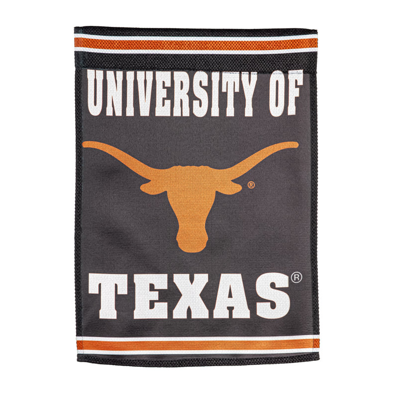 Drapeau de maison en polyester recto-verso 44 x 28 po University of Texas