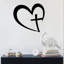 Art mural en forme de cœur en forme de croix - symbole de l'amour chrétien - décoration inspirée de la foi - décoration spirituelle pour la maison - décoration murale de l'église - sculpture en métal industrielle rustique - œuvre d'art élégante-917136748-917136744