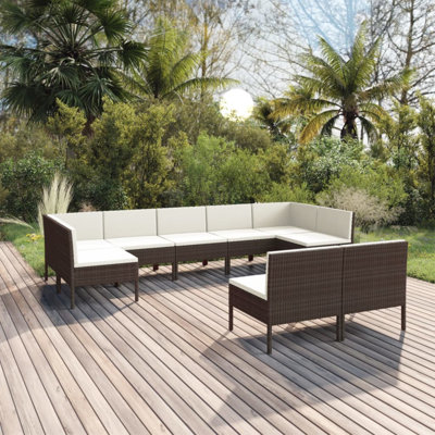 Lawenda 9 Piece Sectional Seating Group with Cushions