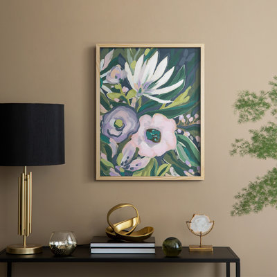 Purple Jungle Garden II Framed Print - Solid Wood