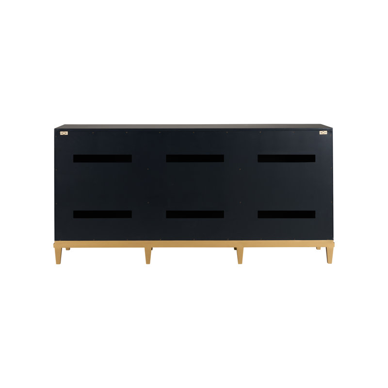 The Sensual Side of Sleek 70.75 in. W Sideboard, Navy Blue