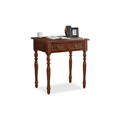 Bureau rectangulaire en bois massif avec 2 tiroirs Cerise
