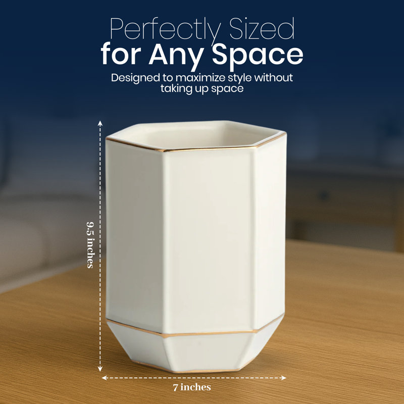 Nsonowa Ceramic / Porcelain Open Waste Basket