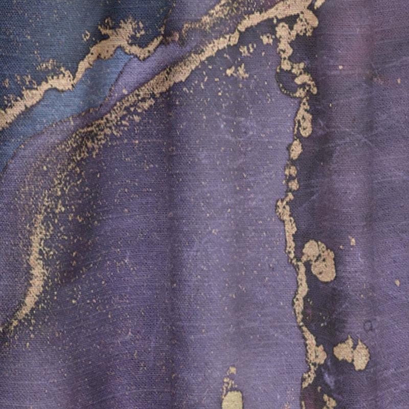 Panneau de rideau simple semi-diaphane abstrait de luxe mauve abstrait Fluide Art II, L 52 po x L 108 po