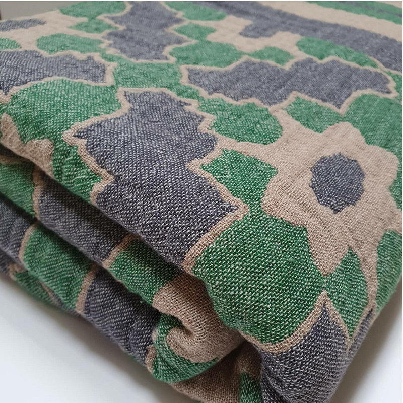 Marylou Throw Blanket, W190 x L245cm, Green