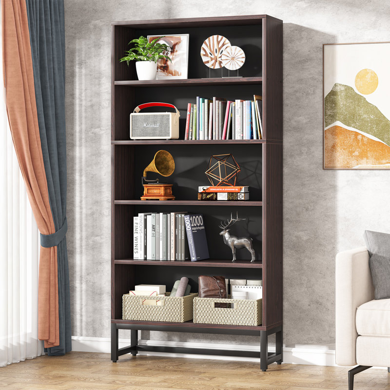 Volga Standard Bookcase,  Storage Bookshelf, Sandalwood