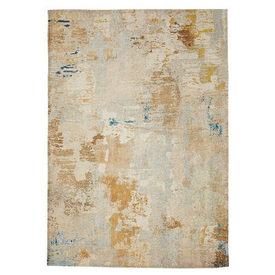 Tapis décoratif d’or tissé à la machine Hage