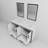 Ziva 60 in W x 22 in D Double Bath Vanity, White Top and 22 in Mirrors-50522646-113113410