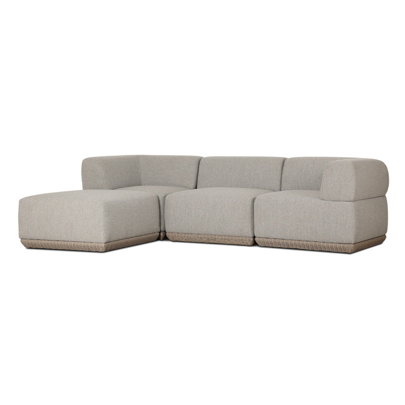 Penryn Outdoor 3 Pc Sectional W/ Ottoman