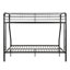 Lit superposé simple au dessus d'un lit double, aucun sommier nécessaire, grand rangement sous le lit, assemblage facile