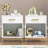 1-drawer Nightstand With Open Storage Side Table (set Of 2)
