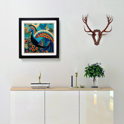 Peacock Constructivism No.7 - Framed Print