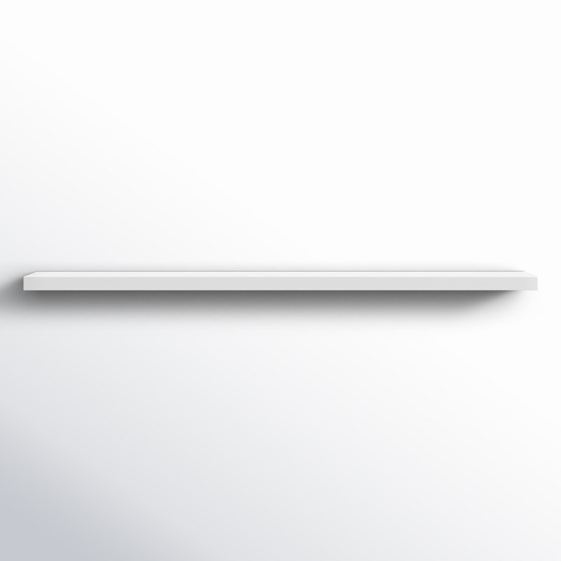 Sherice Manufactured Wood Floating Shelf, 1.97" H x 74.81" W x 10.24" D, White