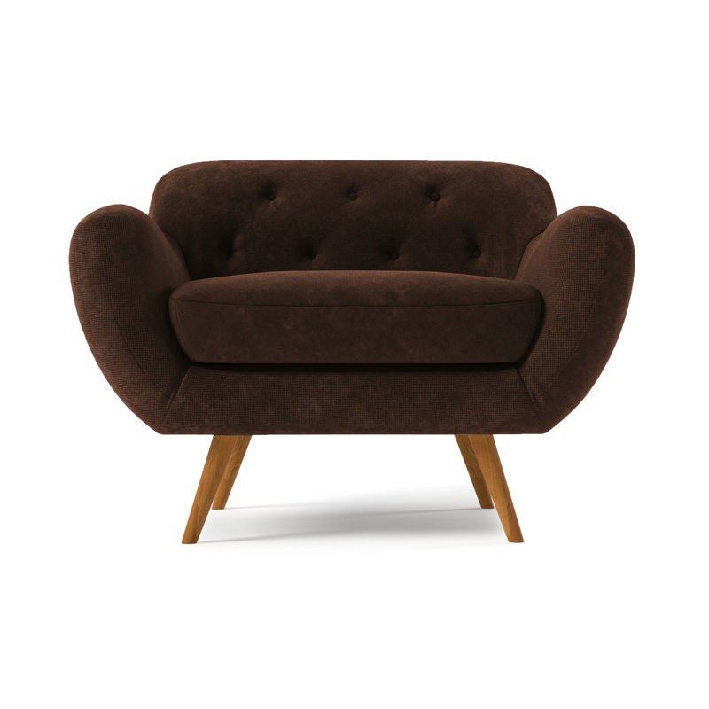 Jefferson Upholstered Armchair, Brown