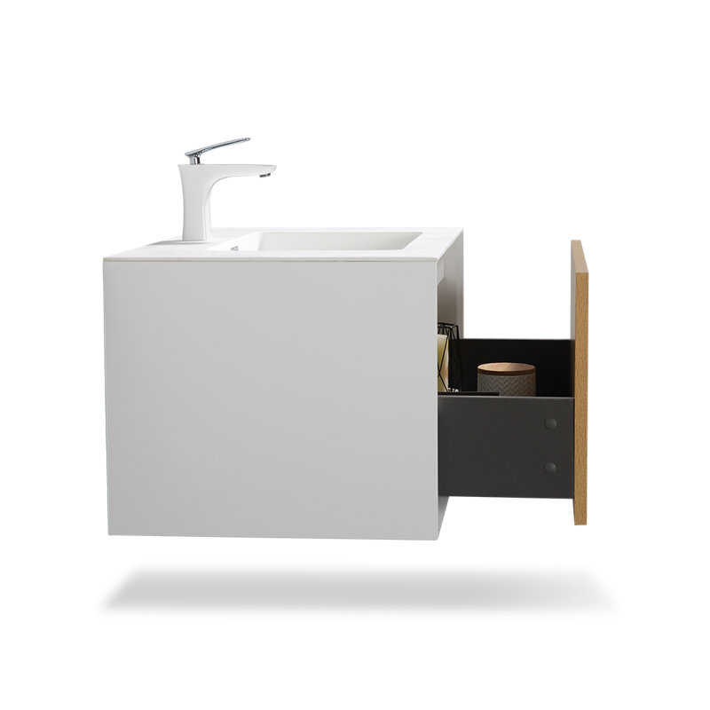 Enya 30'' Single Bathroom Vanity with Solid Surface Top