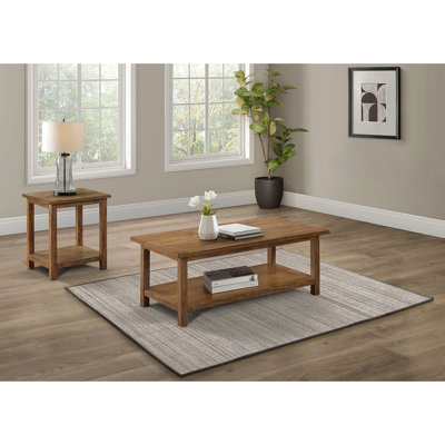 Castleton Distressed Brown 2-Piece Coffee And End Table Set