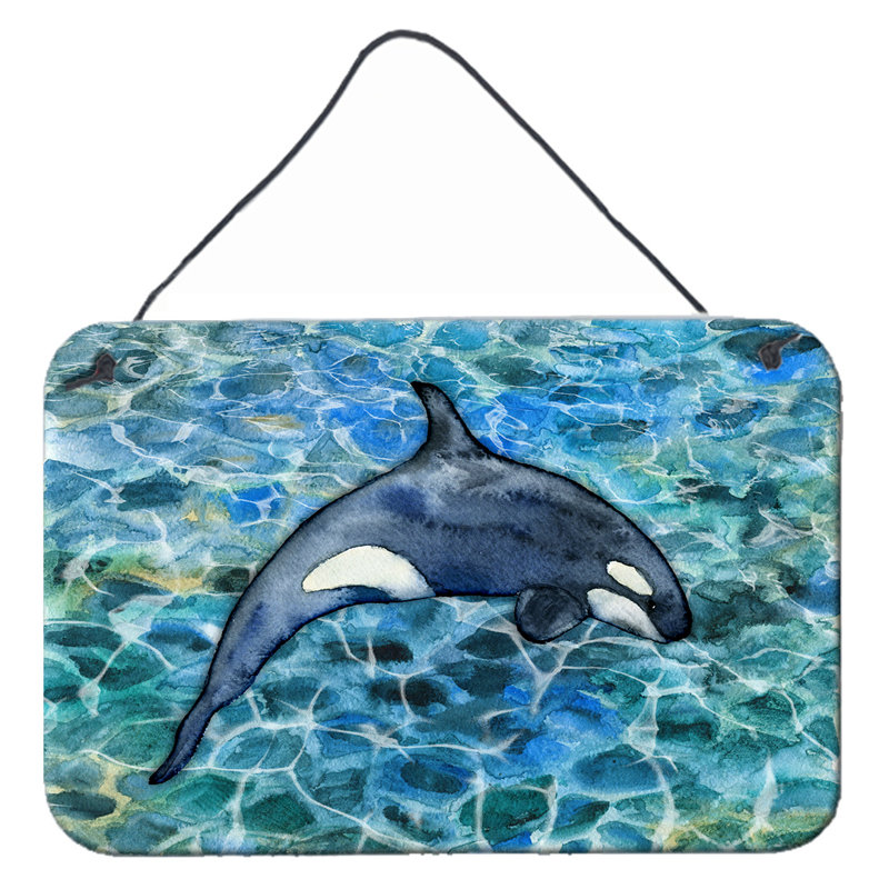 Coastal Wall Decor on Metal, Killer Whale Orca