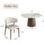 Ensemble de table de salle à manger à piédestal de taille moyenne avec chaises ergonomiques en similicuir-130030576-130030577-130030585