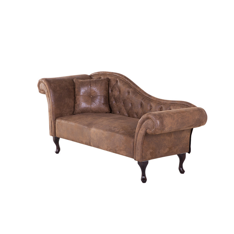 Alline Chaise Lounge, Left Hand Facing, Brown