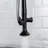 Pull Down Sink Faucet - Heavy Duty Commercial Style Single Handle Pre-Rinse Black Matte Tee Kitchen Stud