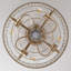 Ventilateur de plafond 19,29 "encastré en cristal doré avec lumières et télécommande pour chambre à coucher et salle à manger