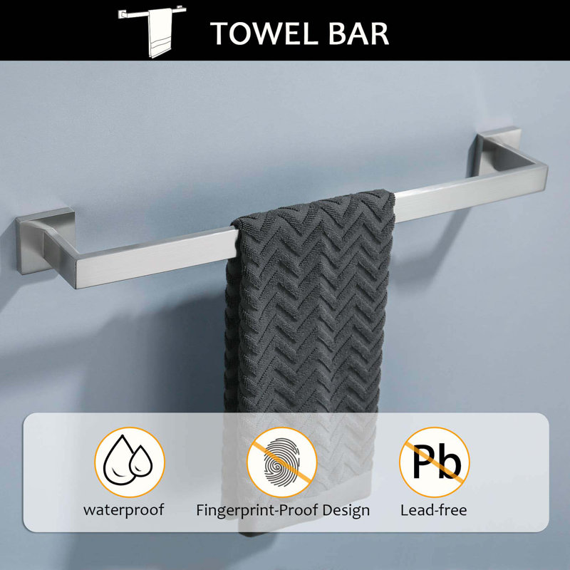 5 - Piece Bathroom Hardware Set, Brushed Nickel