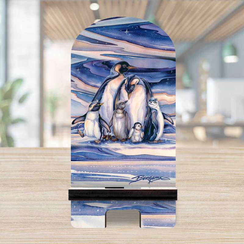 Support de bureau Designocracy bleu / gris / brun, H 6 po x l 3 po x P 3 po