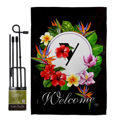 Double Sided 18.5 in. H x 13 in. W Polyester Flag set