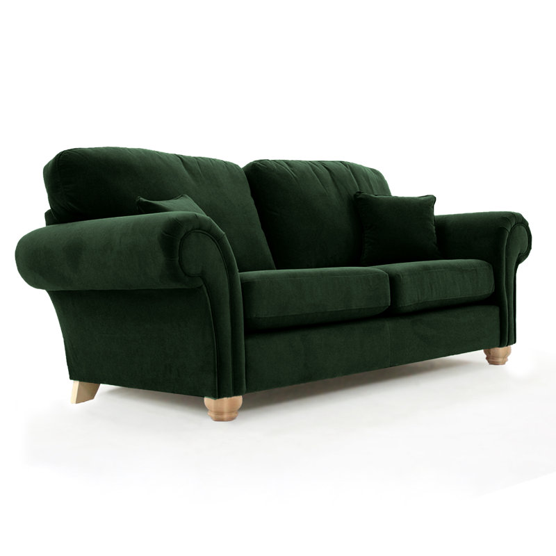 Foreston 2 Seater Velvet Sofa, Emerald Green