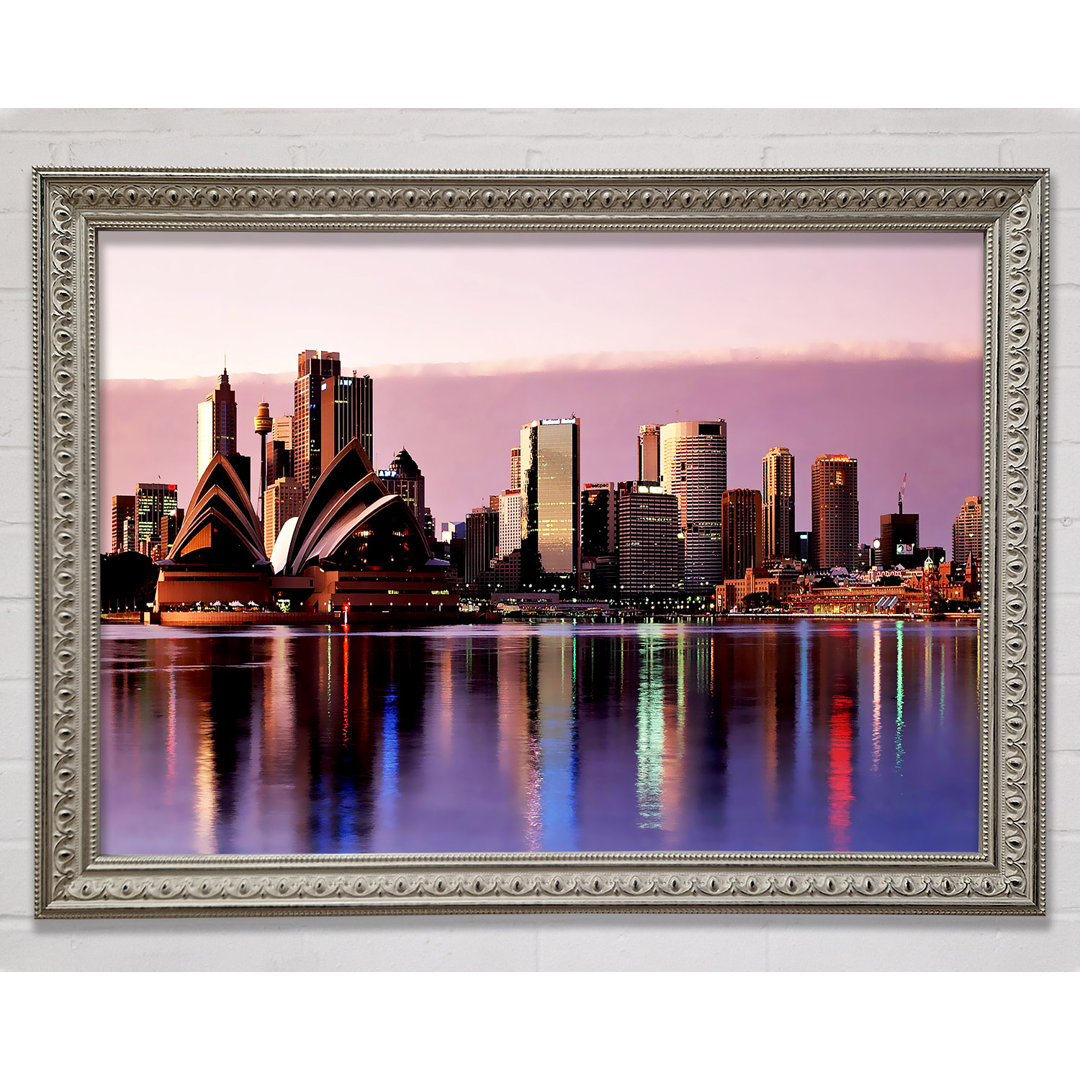 Sydney Harbour Opera House Atemberaubende rosa Reflektionen - Druck