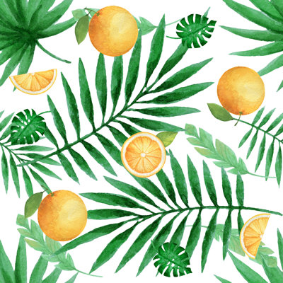 Juicy Oranges by ElenaMedvedeva - Wrapped Canvas Print