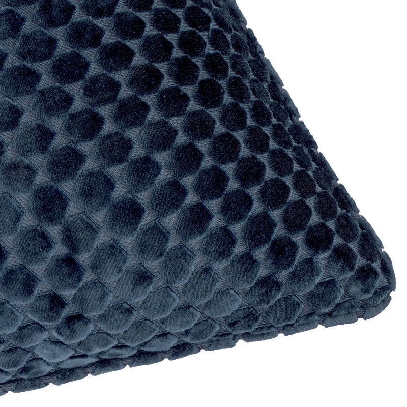 Neptune Geometric Square Throw Pillow Cover, Navy