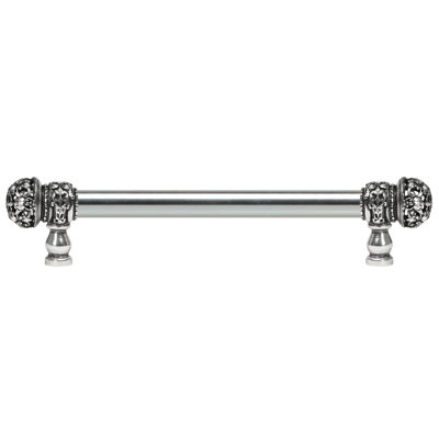 Juliane Grace with 5/8 smooth center long pull small finial with 52 Swarovski Clear Crystals