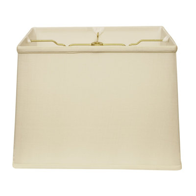 Ivory Throwback Rectangle Pongee Silk Lampshade