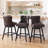 Bar Height Bar Stools Set Of 3 – Upholstered Swivel Bar Stools For Kitchen Island, Modern Design With Thickened Cushions, Backs, And Solid Wood Legs-403414725-434190485