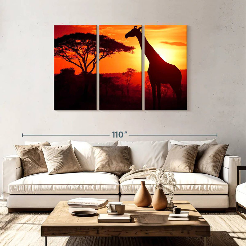 Alvord African Safari Giraffe, 48" H x 74" W