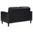 Ruth Black 2-Piece Track Arm Sofa Set