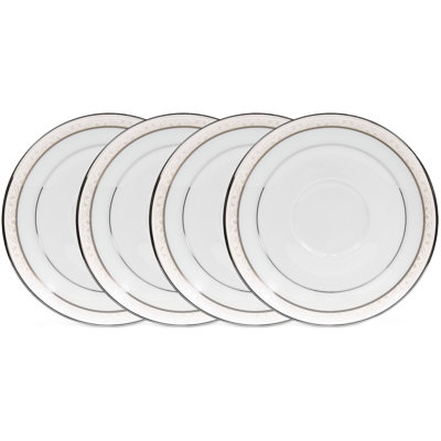 Ensemble de 4 soucoupes de 6 po Noritake Montvale Platinum